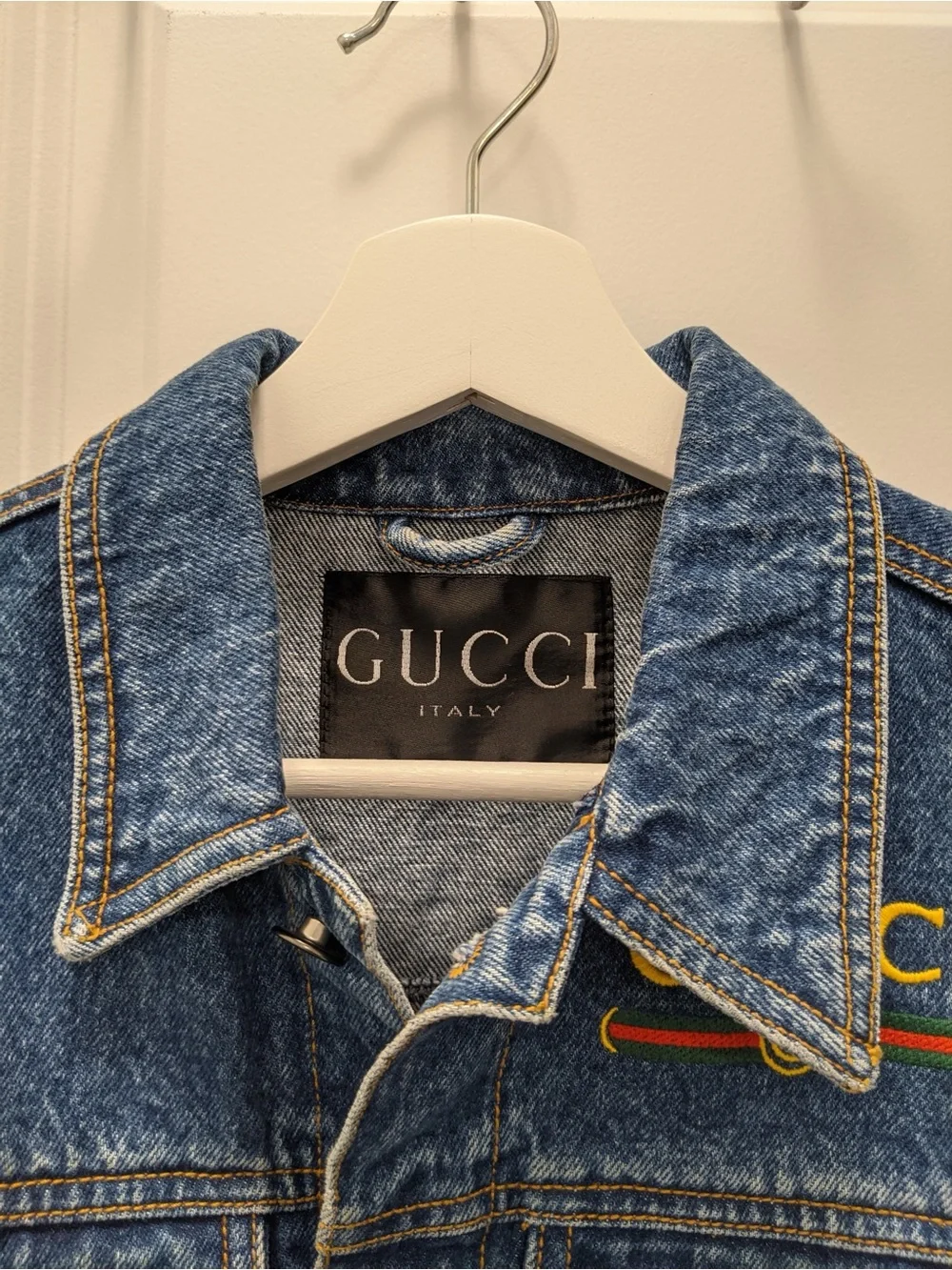 Vintage 80s Gucci Bootleg Denim Jacket - Picture 3 of 3